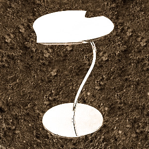 Lampada in acciaio disegnata da Patrizia Guiotto, il cui design si ispira alle forme naturali.